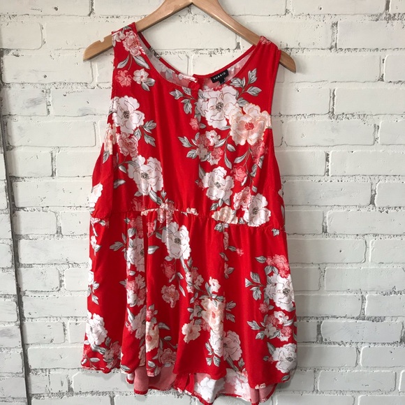 torrid Tops - Torrid Floral Tank Top Sleeveless pretty Shirt sz3